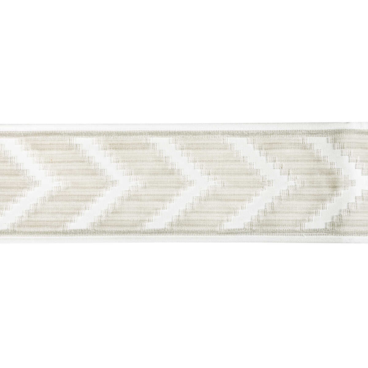 Chevron Velvet Tape - Blanc - KRAVET COUTURE Trim