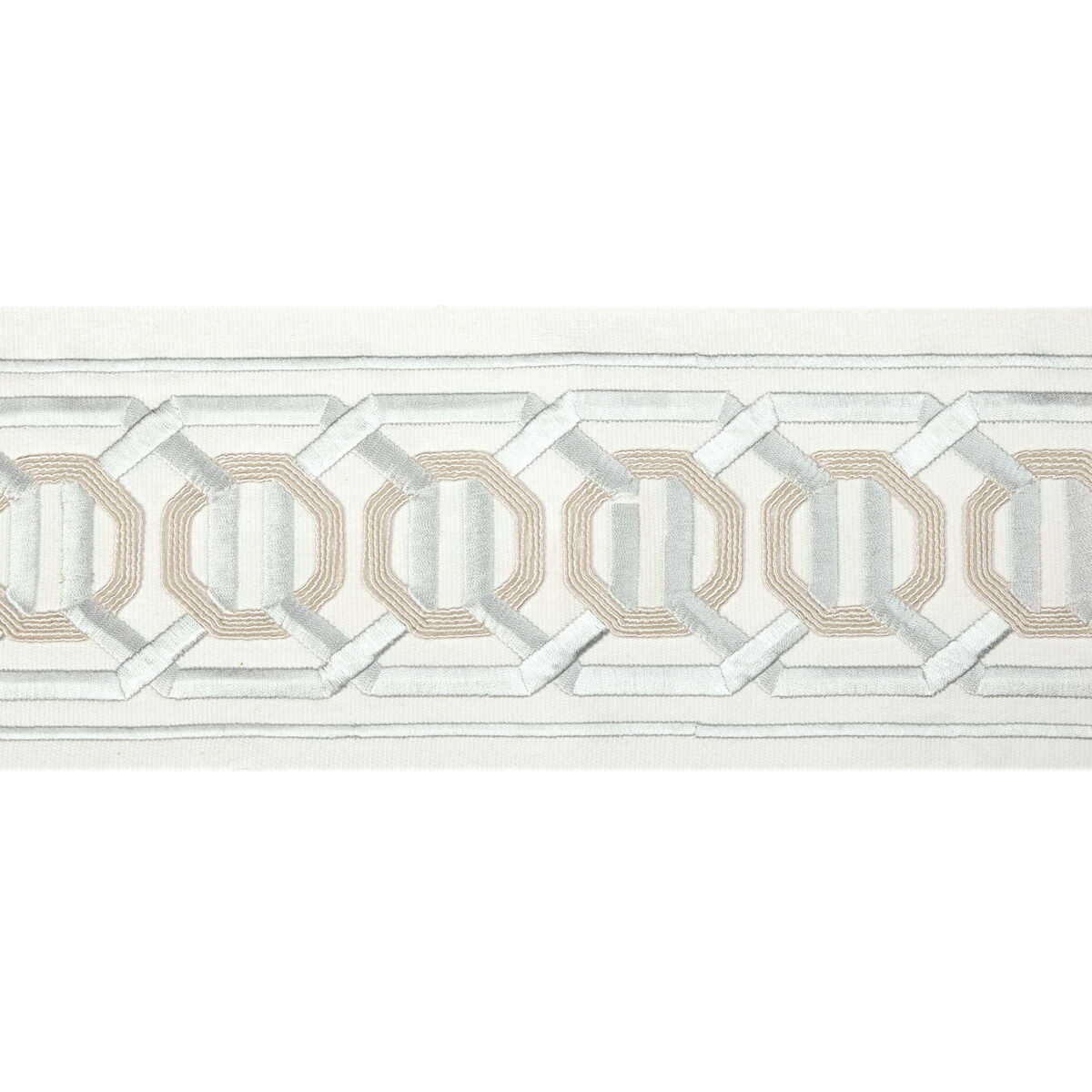 Octagon Wide Tape - Silver - KRAVET COUTURE Trim
