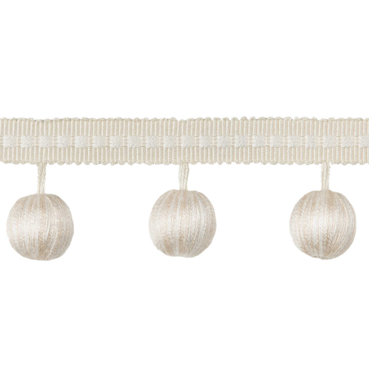 Claude Ball Fringe - Snow - BRUNSCHWIG & FILS Recortar