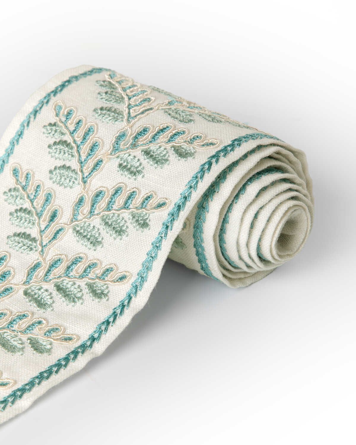 Fougere Border - Aqua - BRUNSCHWIG & FILS Trim