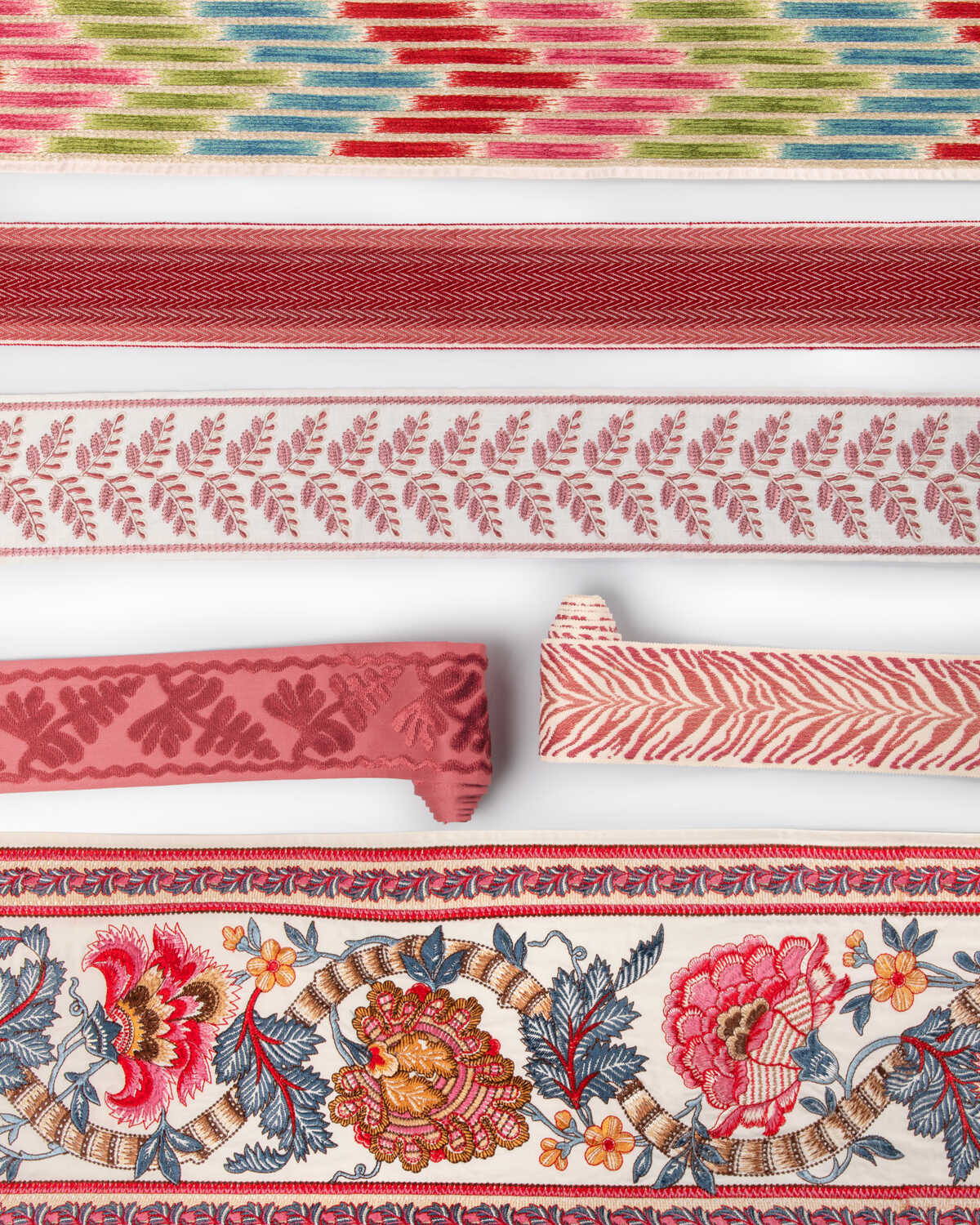 Lauris Border - Red/Blue - BRUNSCHWIG & FILS Trim
