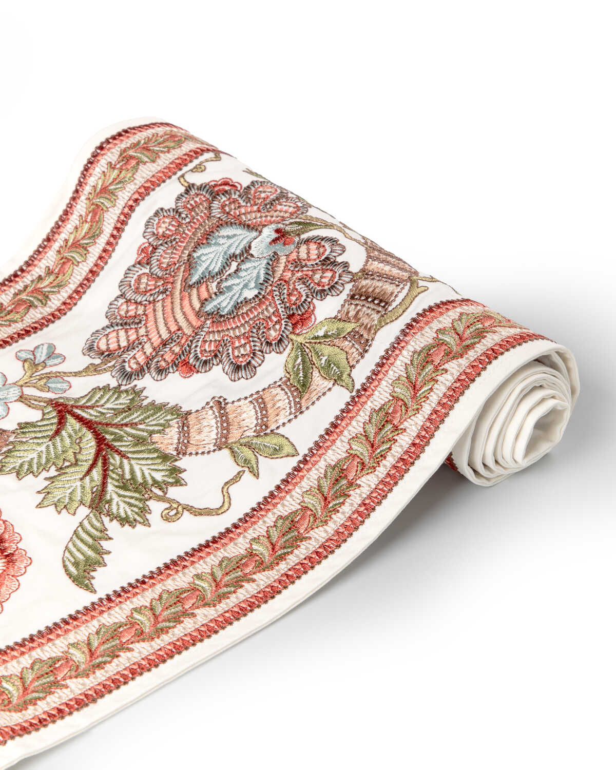 Lauris Border - Apricot/Sage - BRUNSCHWIG & FILS Trim