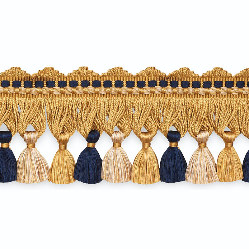 AMANDA-TASSEL-FRINGE-GOLD-NAVY-ECRU-SCHUMACHER-TF1014-4 - Schumacher Recortar