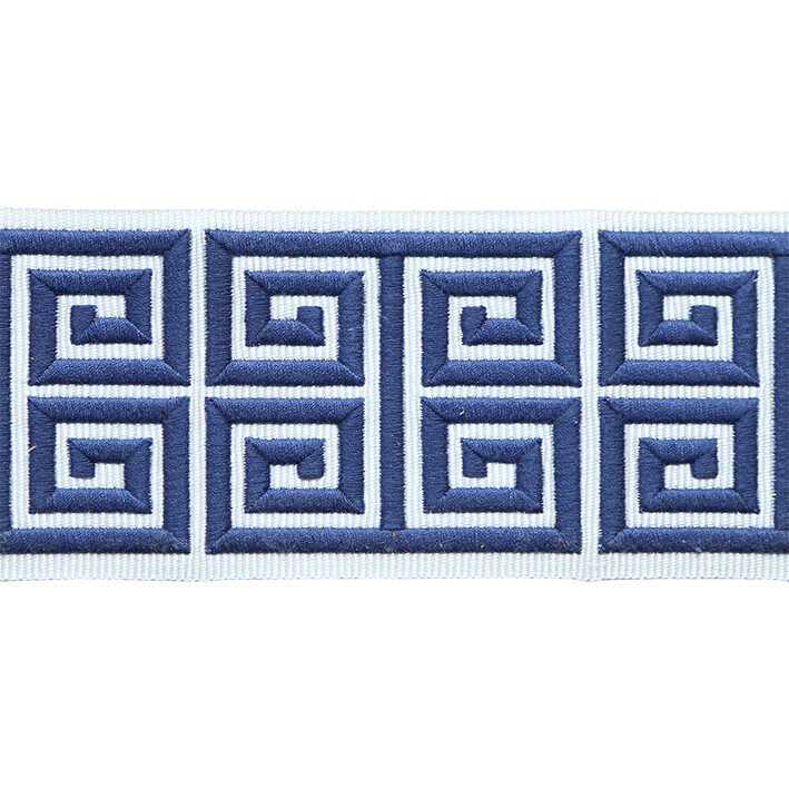 Greek Emb Border - Navy - LEE JOFA Trim