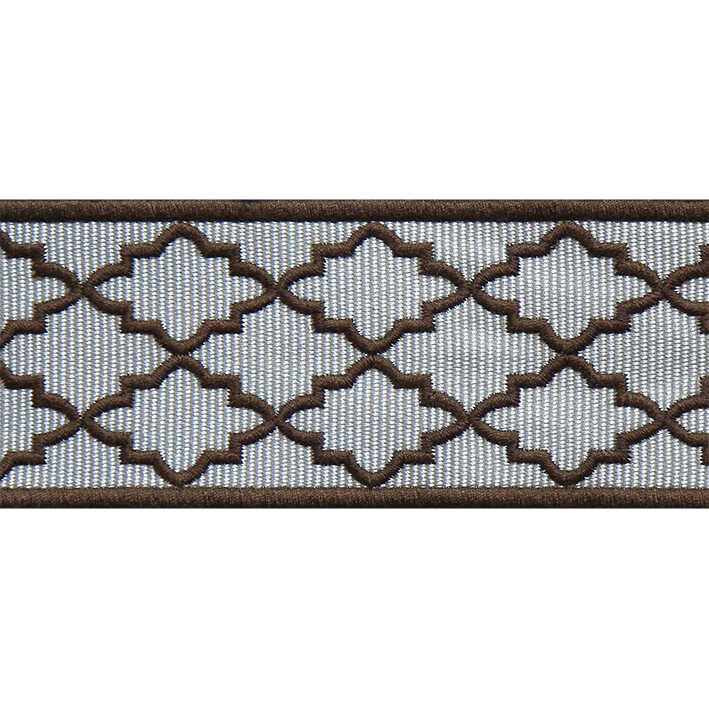 Moroccan Emb Border - Brown