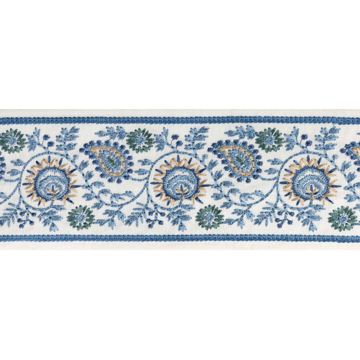 Bremhill Emb Tape - Blue - LEE JOFA Trim
