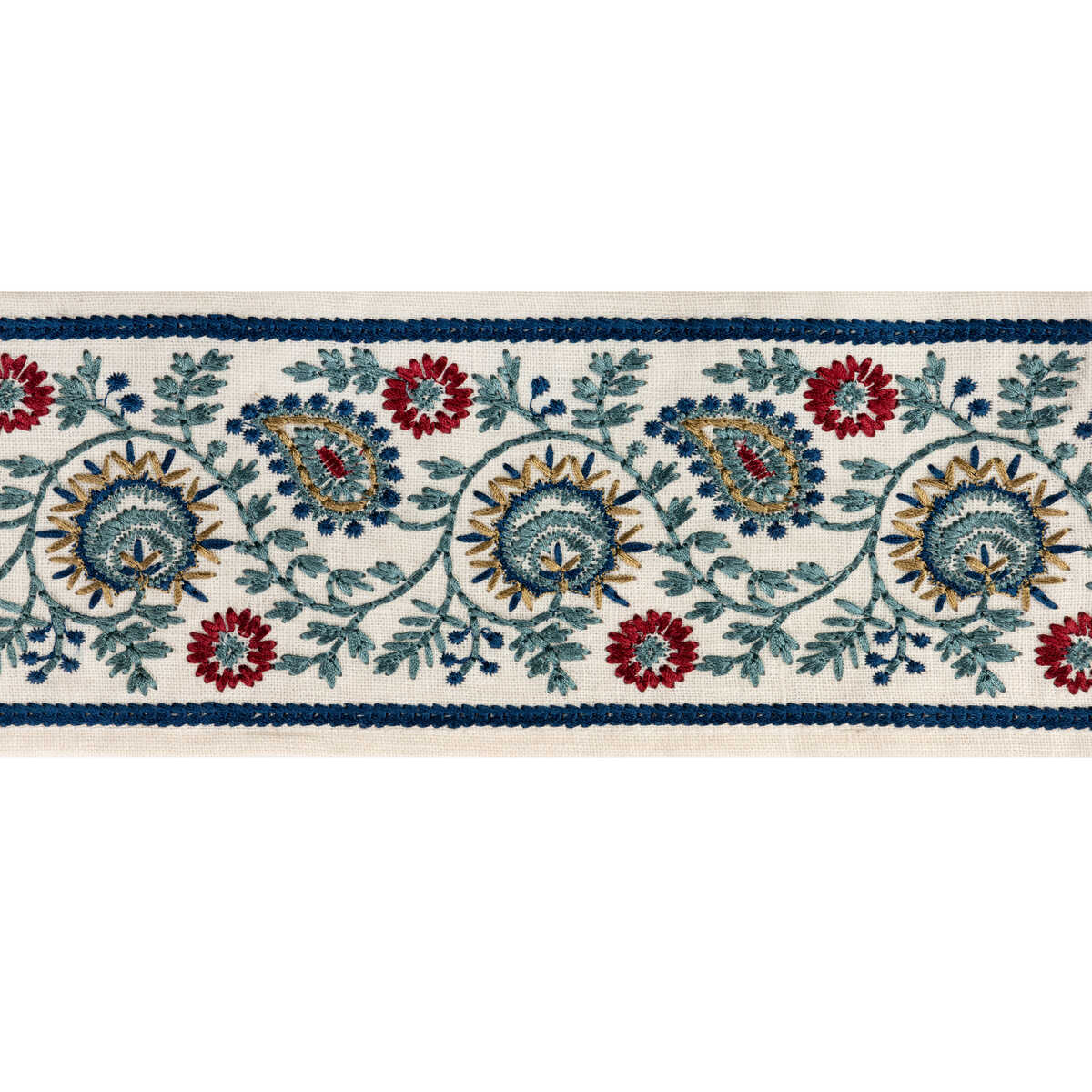 Bremhill Emb Tape - Navy - LEE JOFA Trim