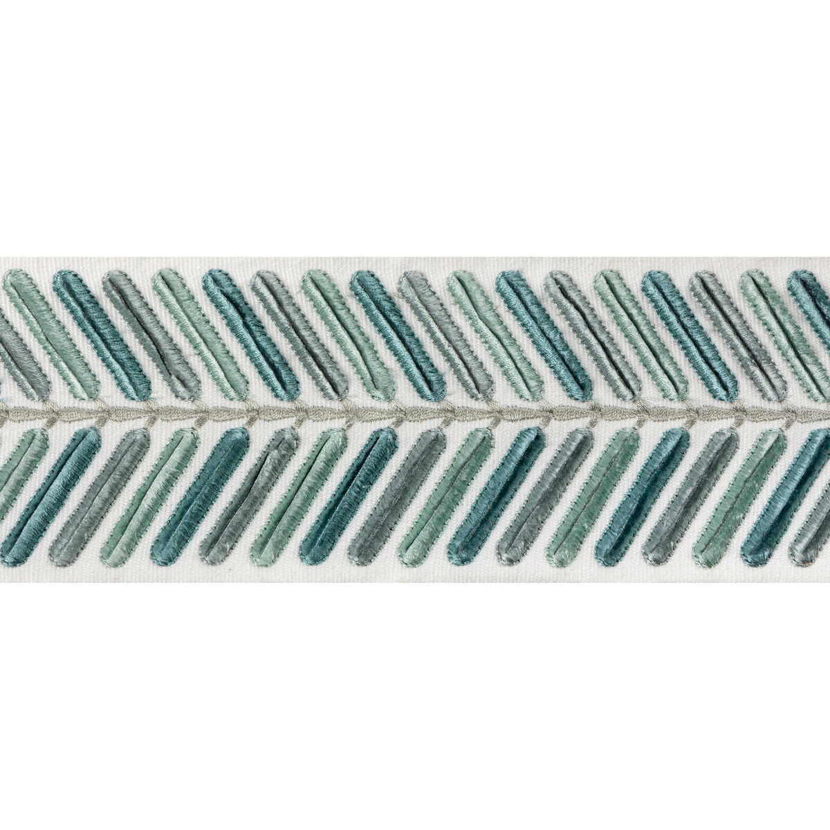 Wingfield Emb Tape - Teal - LEE JOFA Trim