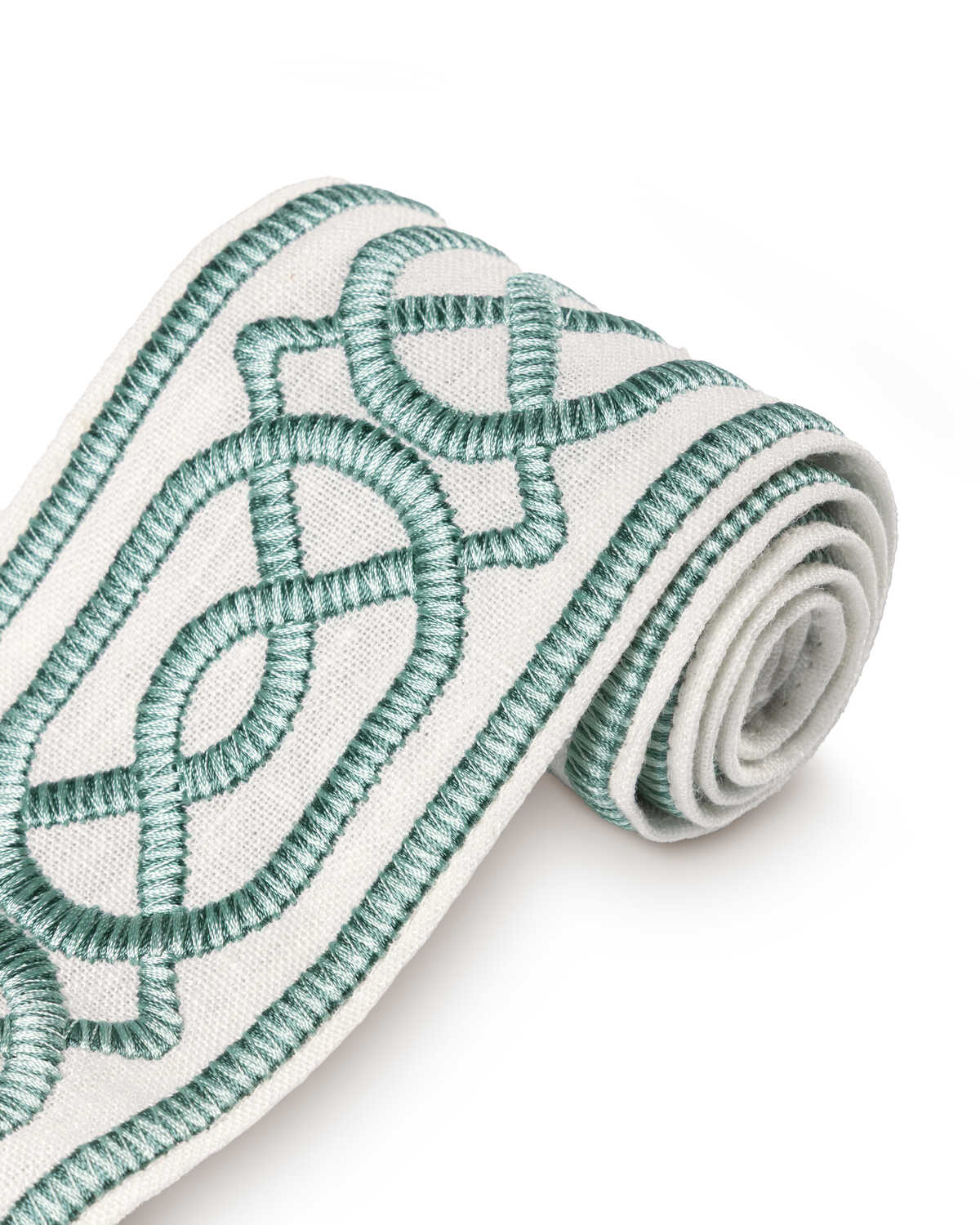 Shire Emb Tape - Aqua - LEE JOFA Trim