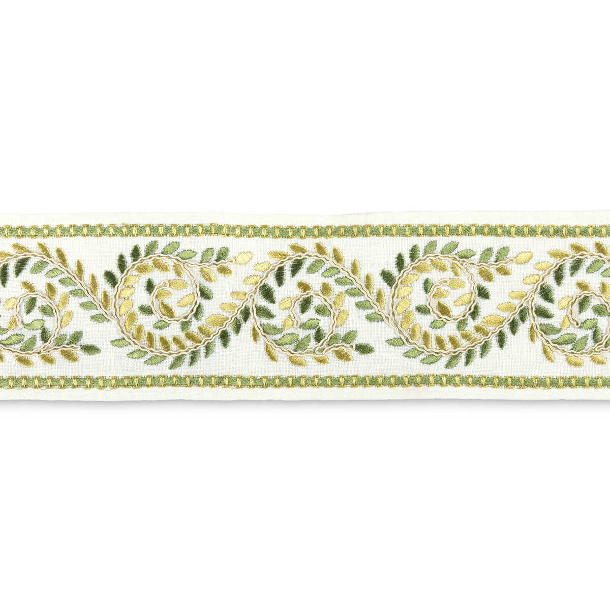 Langton Emb Tape - Green - LEE JOFA Trim