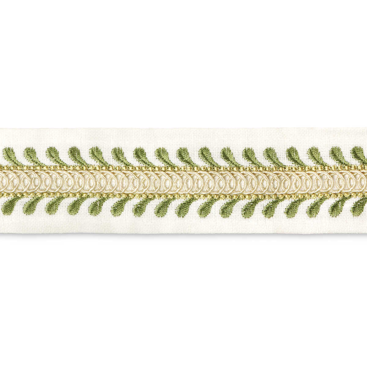 Tapton Emb Tape - Green - LEE JOFA Trim