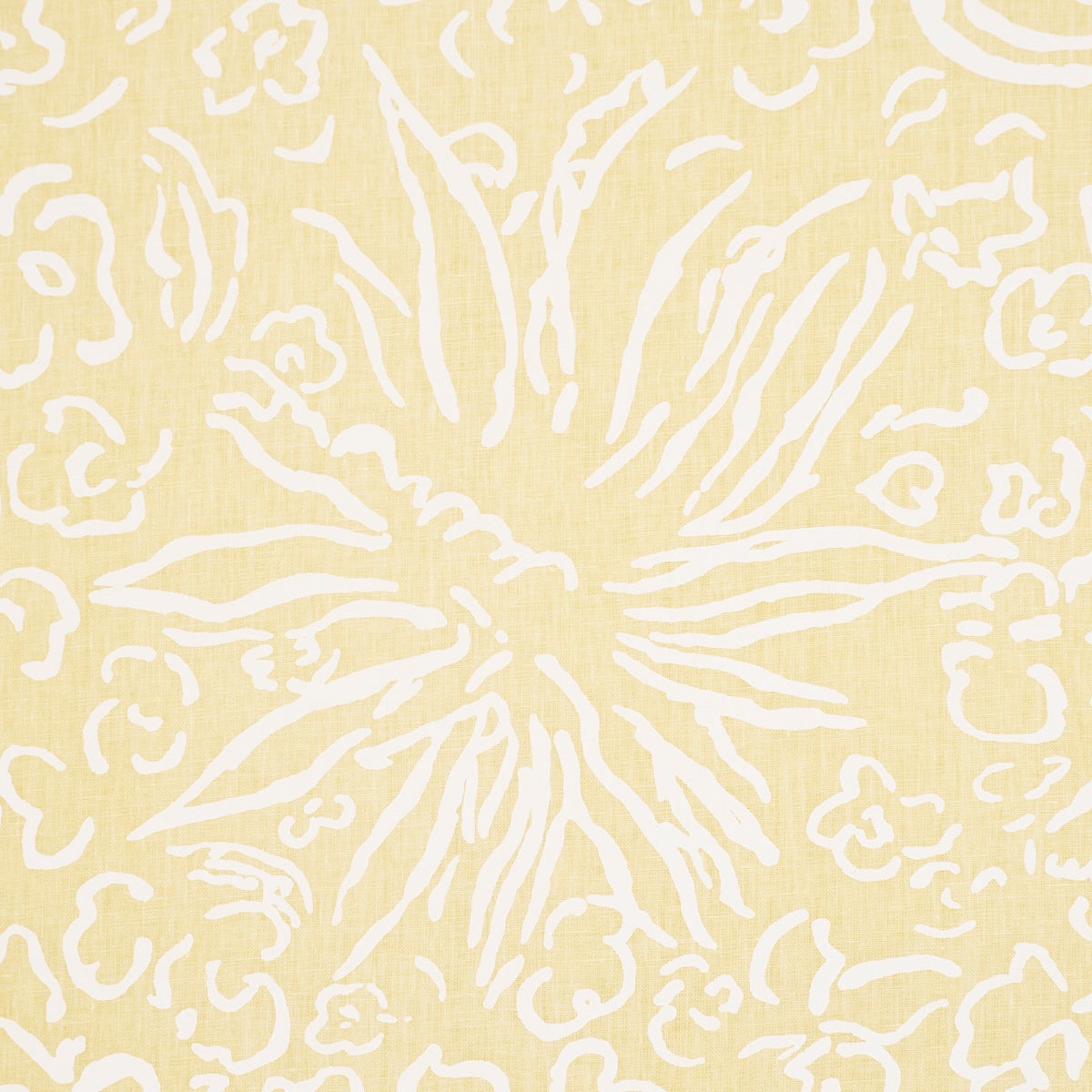 MATISSE-WHITE-ON-YELLOW-SCHUMACHER-TL400051 - Schumacher Fabric
