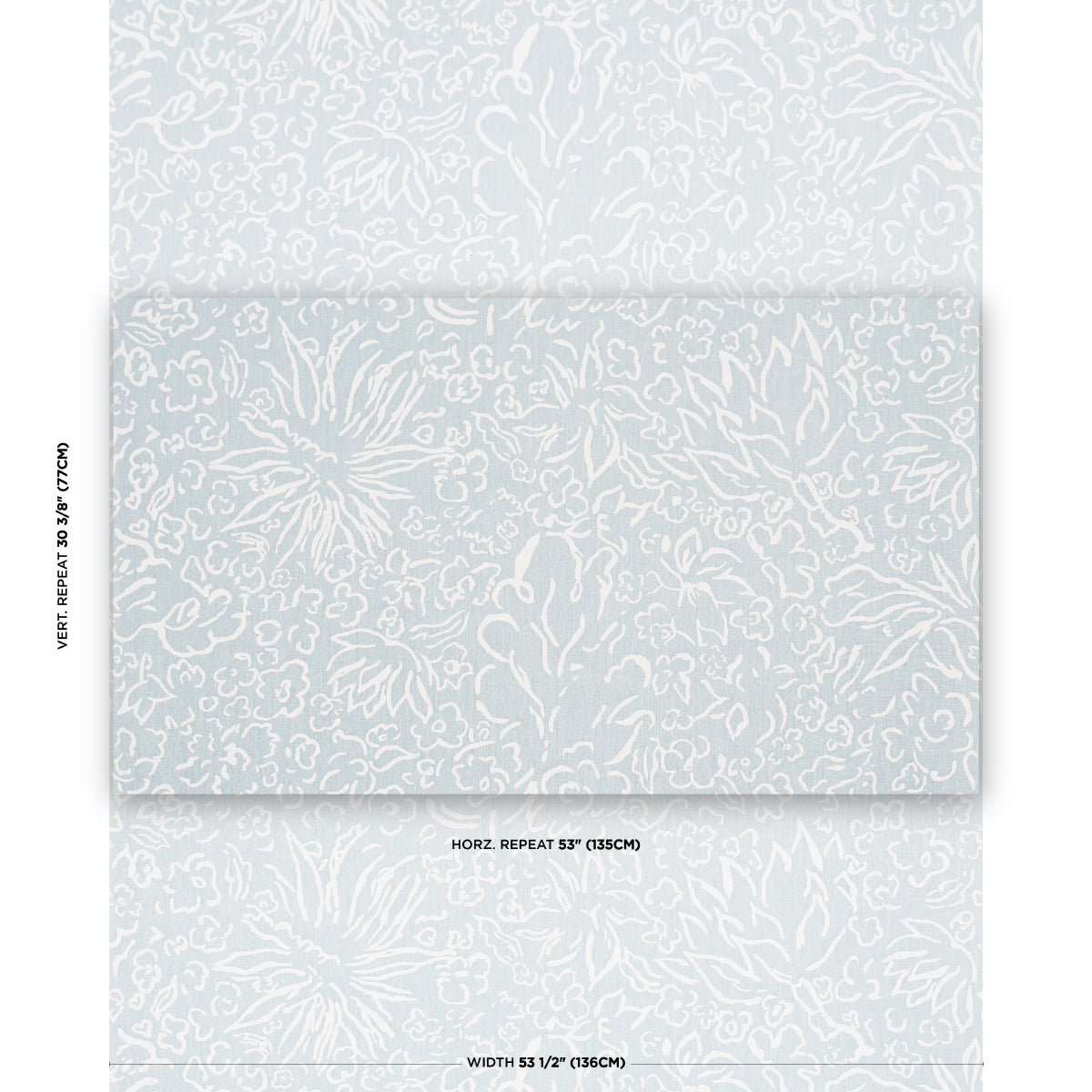 MATISSE-WHITE-ON-SKY-SCHUMACHER-TL400052 - Schumacher Fabric