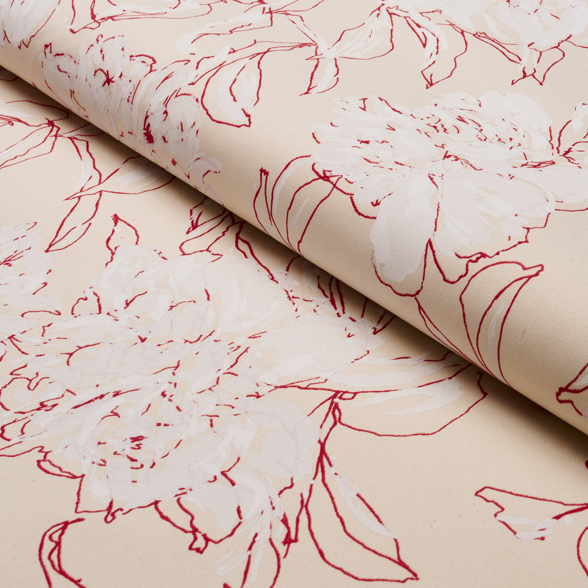 PEONY-SILHOUETTE-RED-SCHUMACHER-TL400060 - Schumacher Fabric