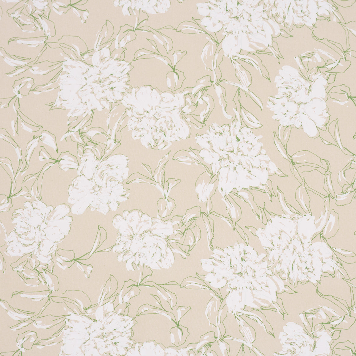Peony Silhouette - Leaf - Schumacher TL400061 Fabric - Schumacher Fabric
