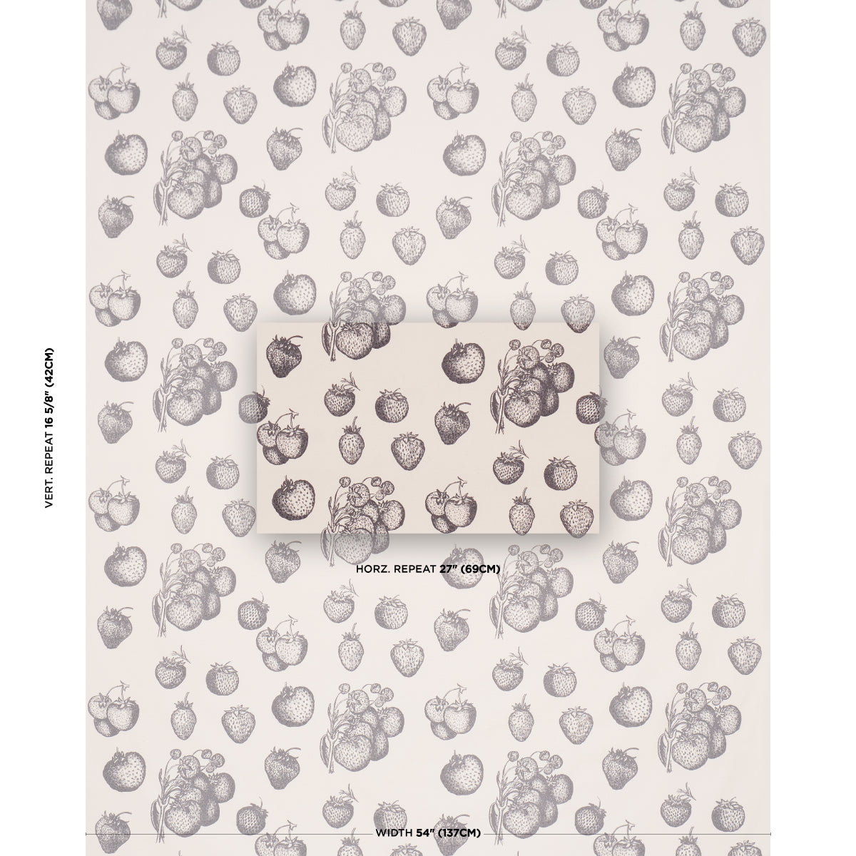STRAWBERRY-FIELDS-GRAPHITE-SCHUMACHER-TL400080 - Schumacher Fabric