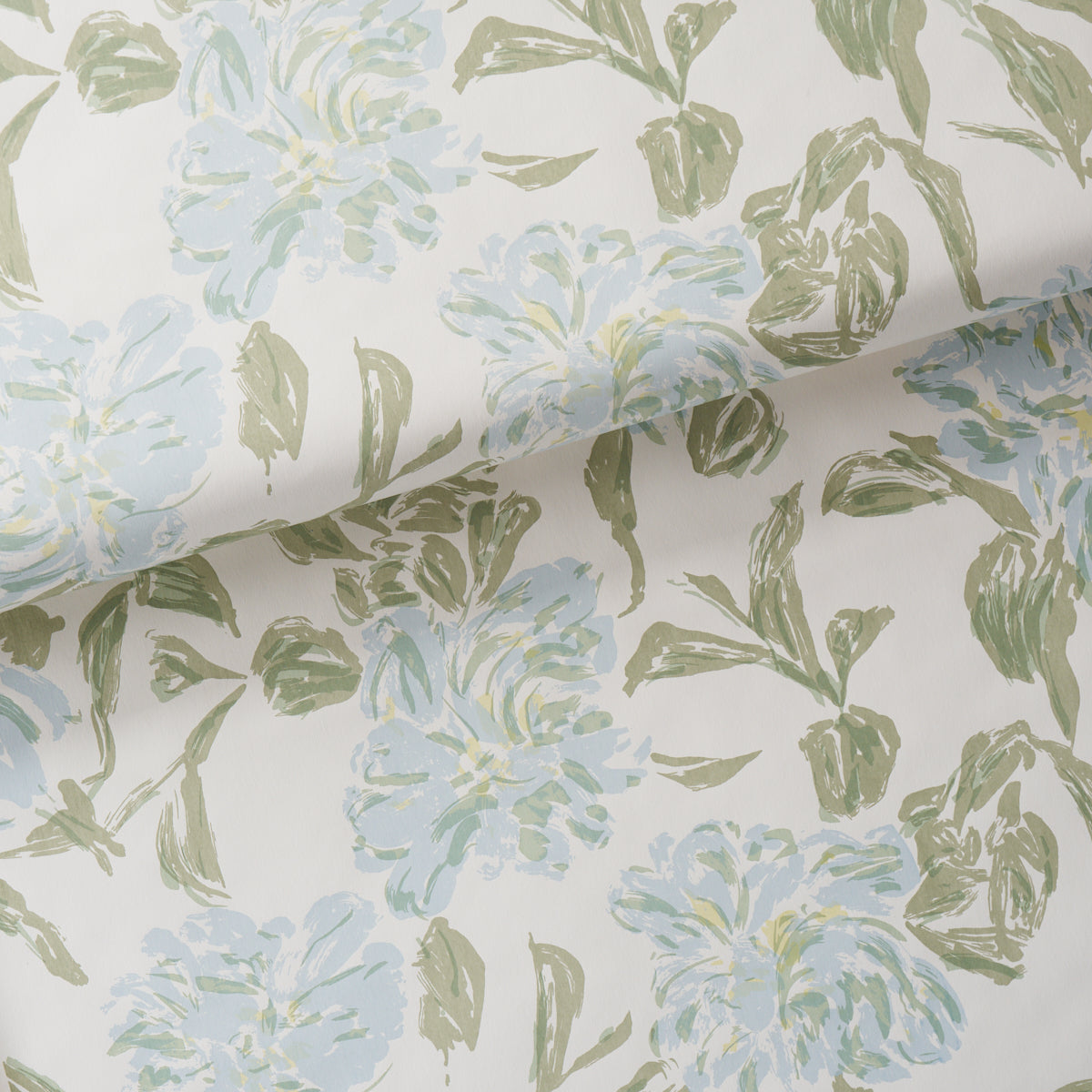 PEONY-GREEN-SOFT-BLUE-SCHUMACHER-TL800020 - Schumacher Wallpaper