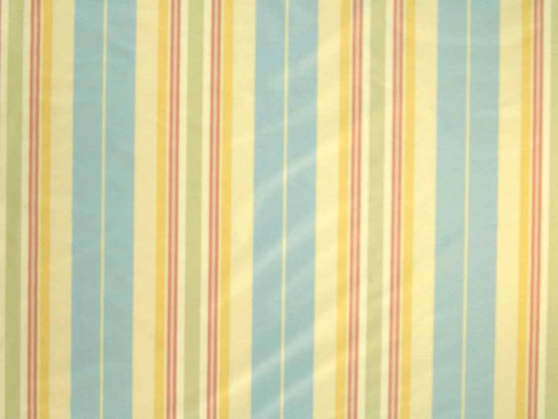Ashley Stripe - Blue, Gold & Beige - Scalamandre Fabric