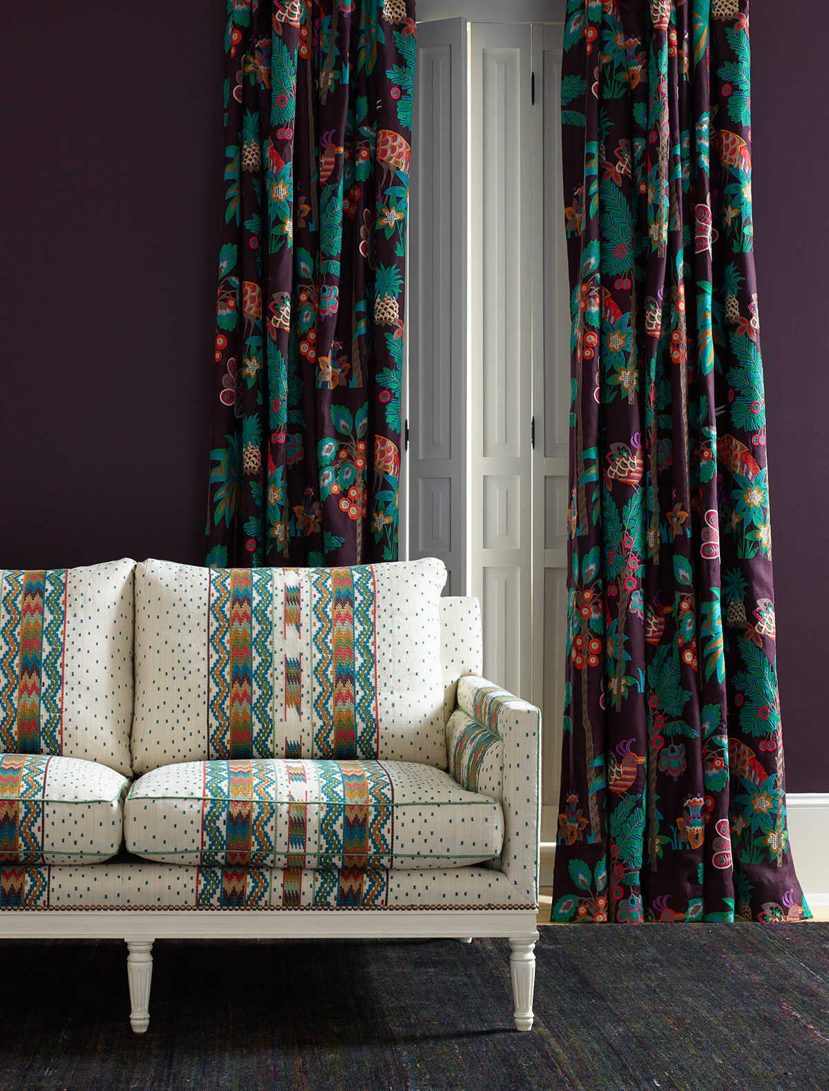 Talakona Stripe - Red/Blue - BRUNSCHWIG & FILS Fabric