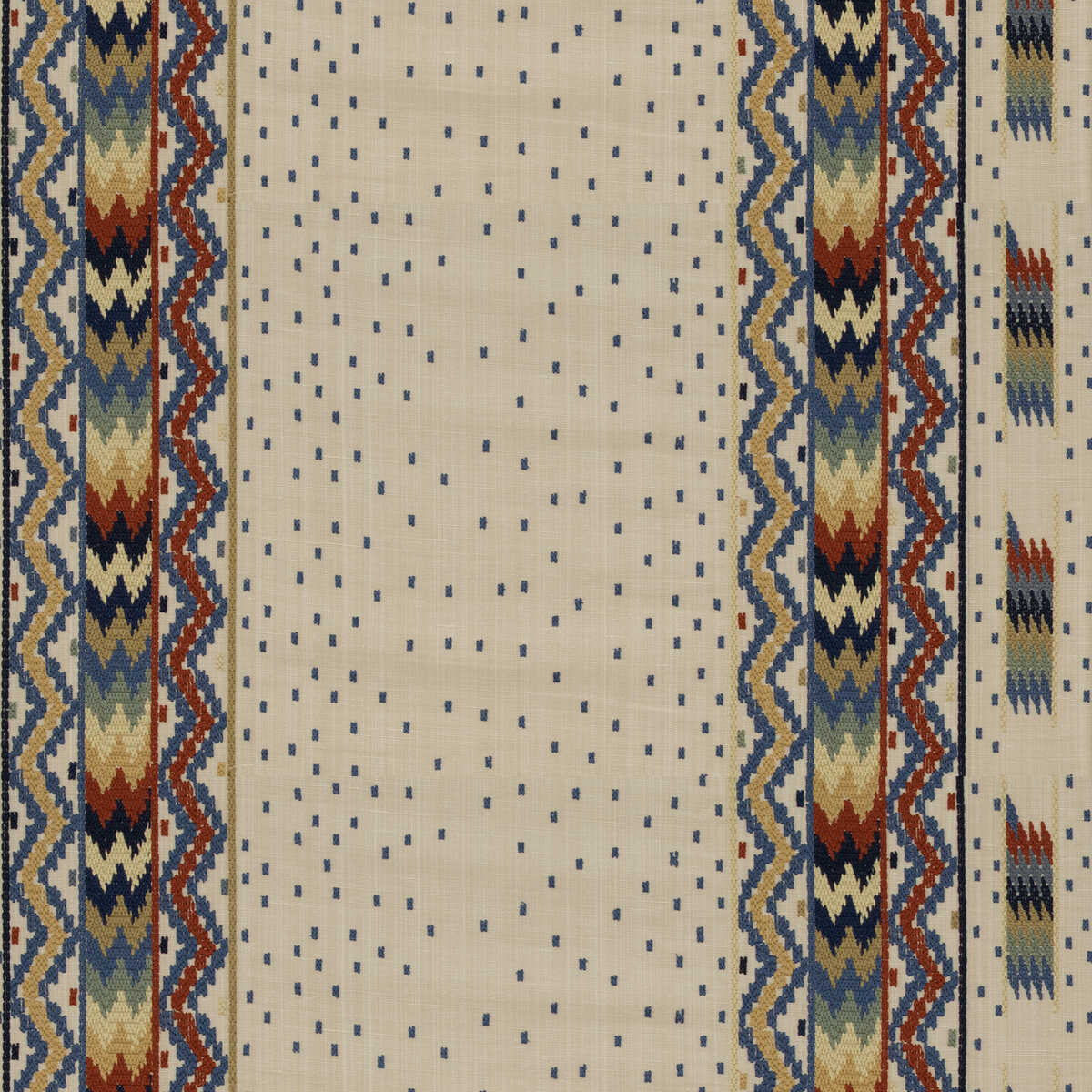 Talakona Stripe - Red/Blue - BRUNSCHWIG & FILS Fabric