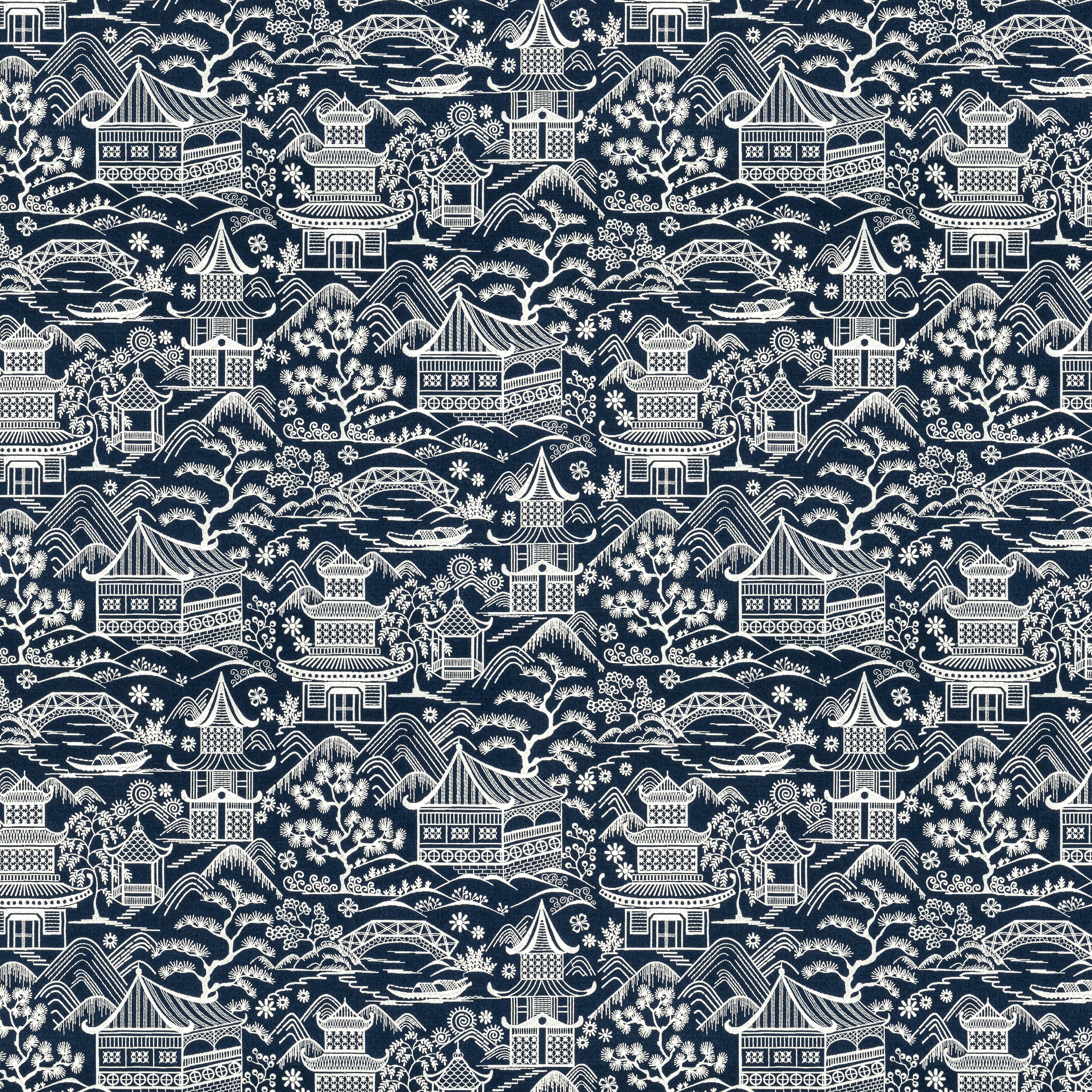 Upsala 1 Navy by Stout Fabric