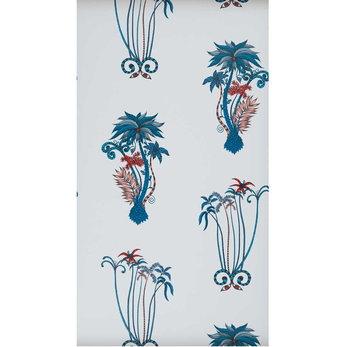 Jungle Palms - Blue - CLARKE AND CLARKE Papel pintado