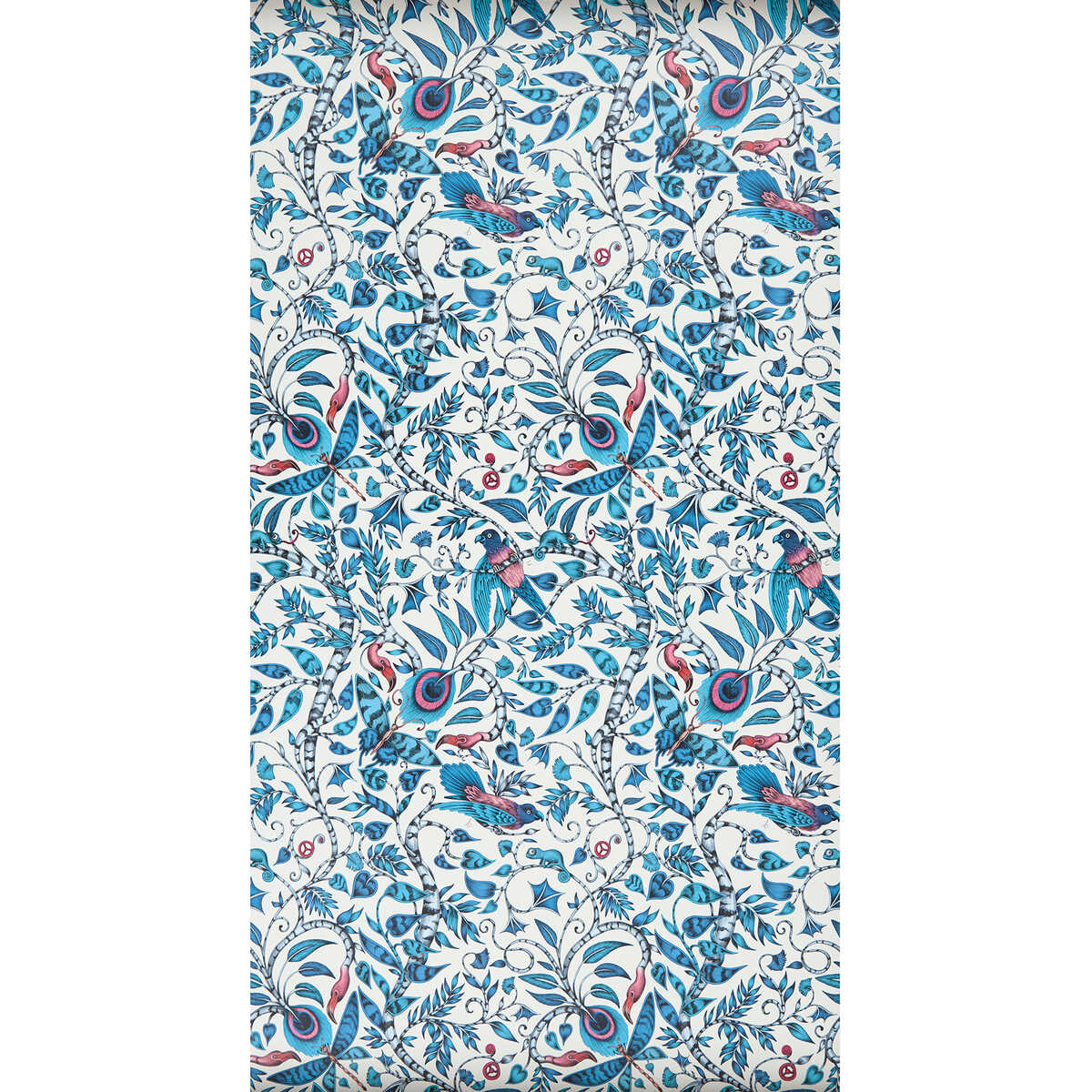 Rousseau - Blue - CLARKE AND CLARKE Wallpaper