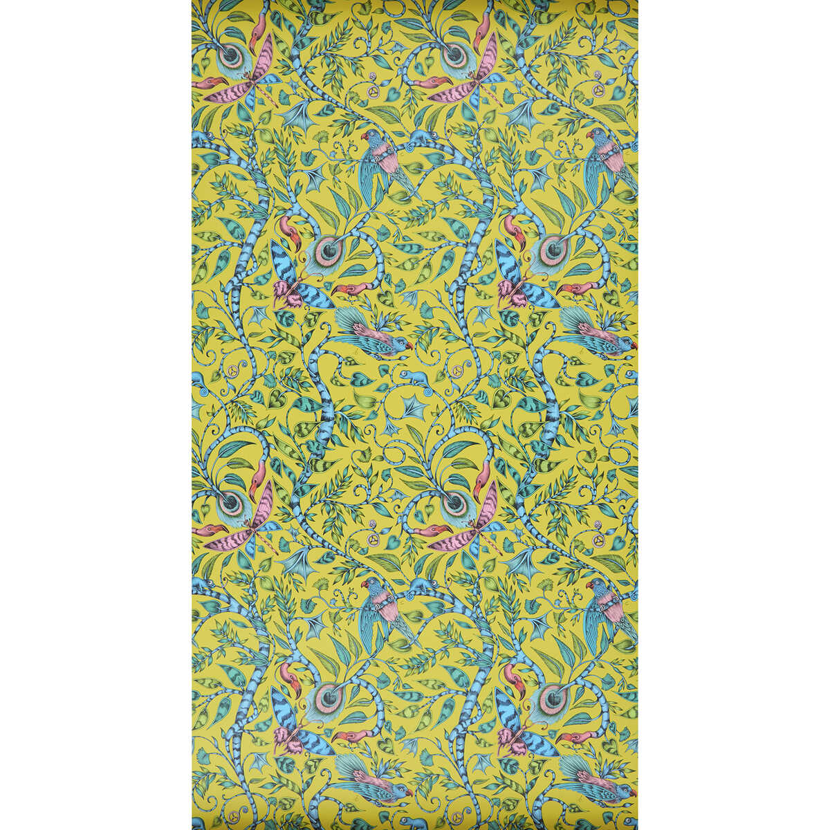 Rousseau - Lime - CLARKE AND CLARKE Wallpaper