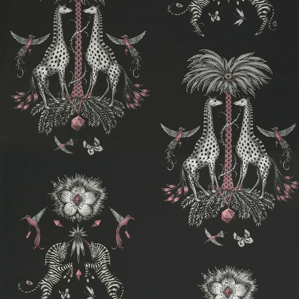 Creatura - Charcoal - CLARKE AND CLARKE Wallpaper