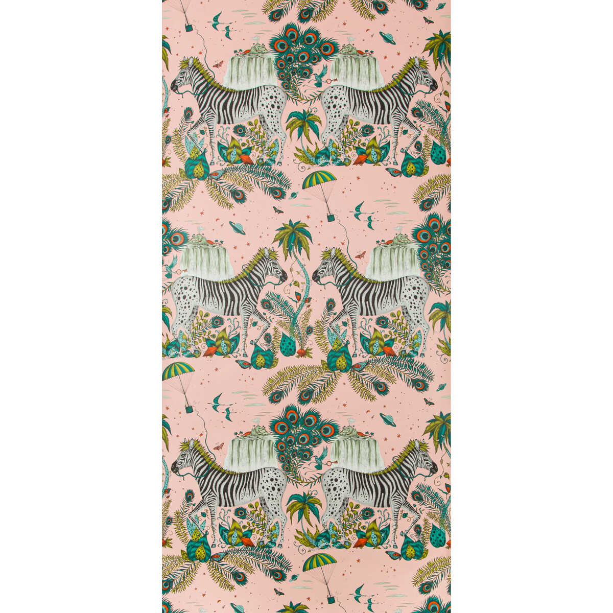 Lost World - Pink - CLARKE AND CLARKE Wallpaper