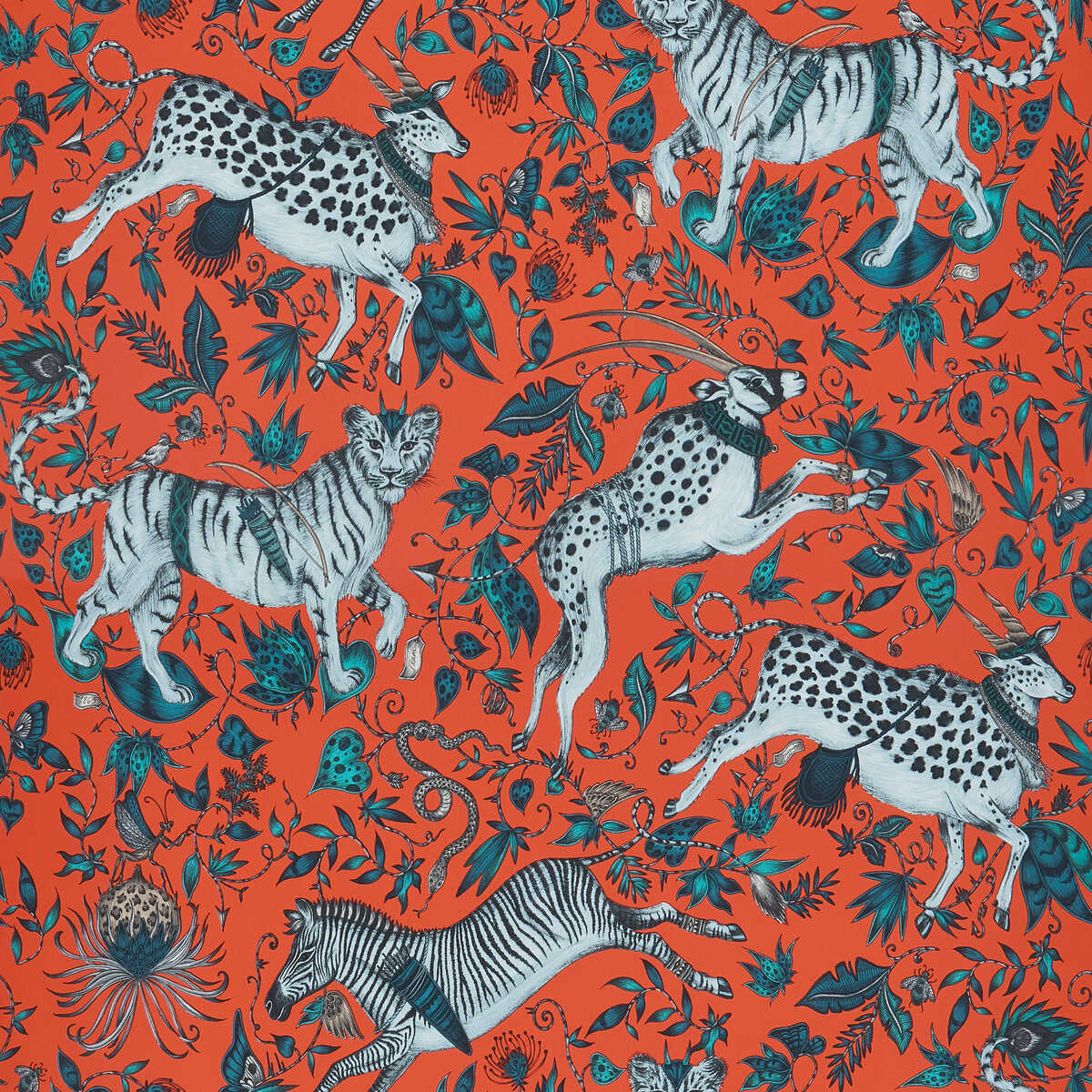 Protea - Coral - CLARKE AND CLARKE Papel pintado
