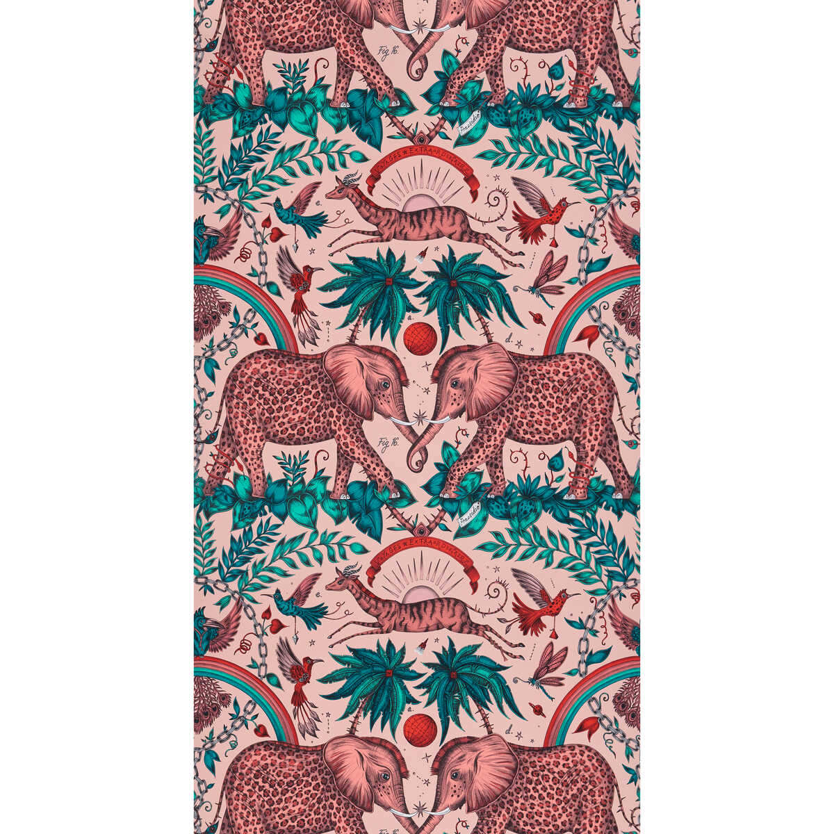 Zambezi - Pink - CLARKE AND CLARKE Wallpaper