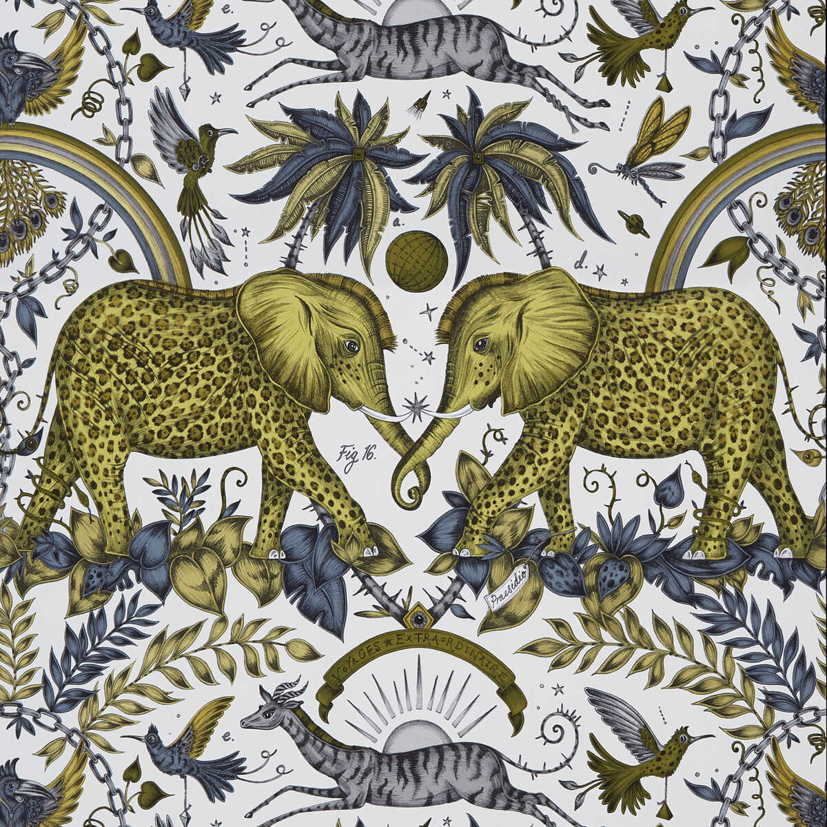 Zambezi - Gold - CLARKE AND CLARKE Wallpaper