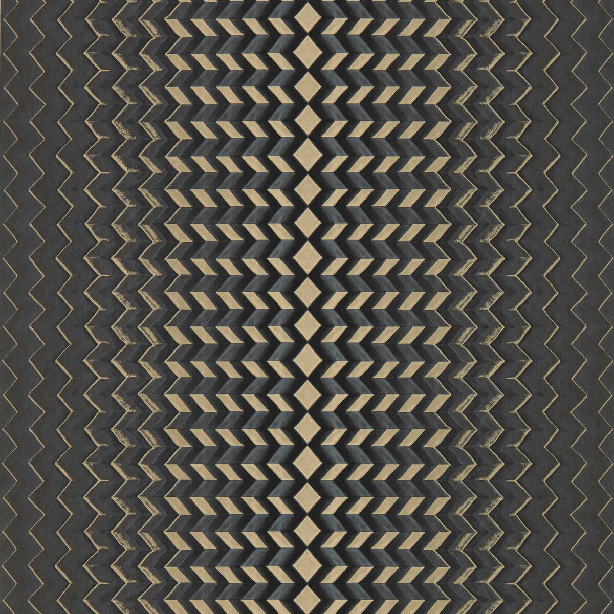 Fragment - Charcoal/Gold Wp - CLARKE AND CLARKE Wallpaper
