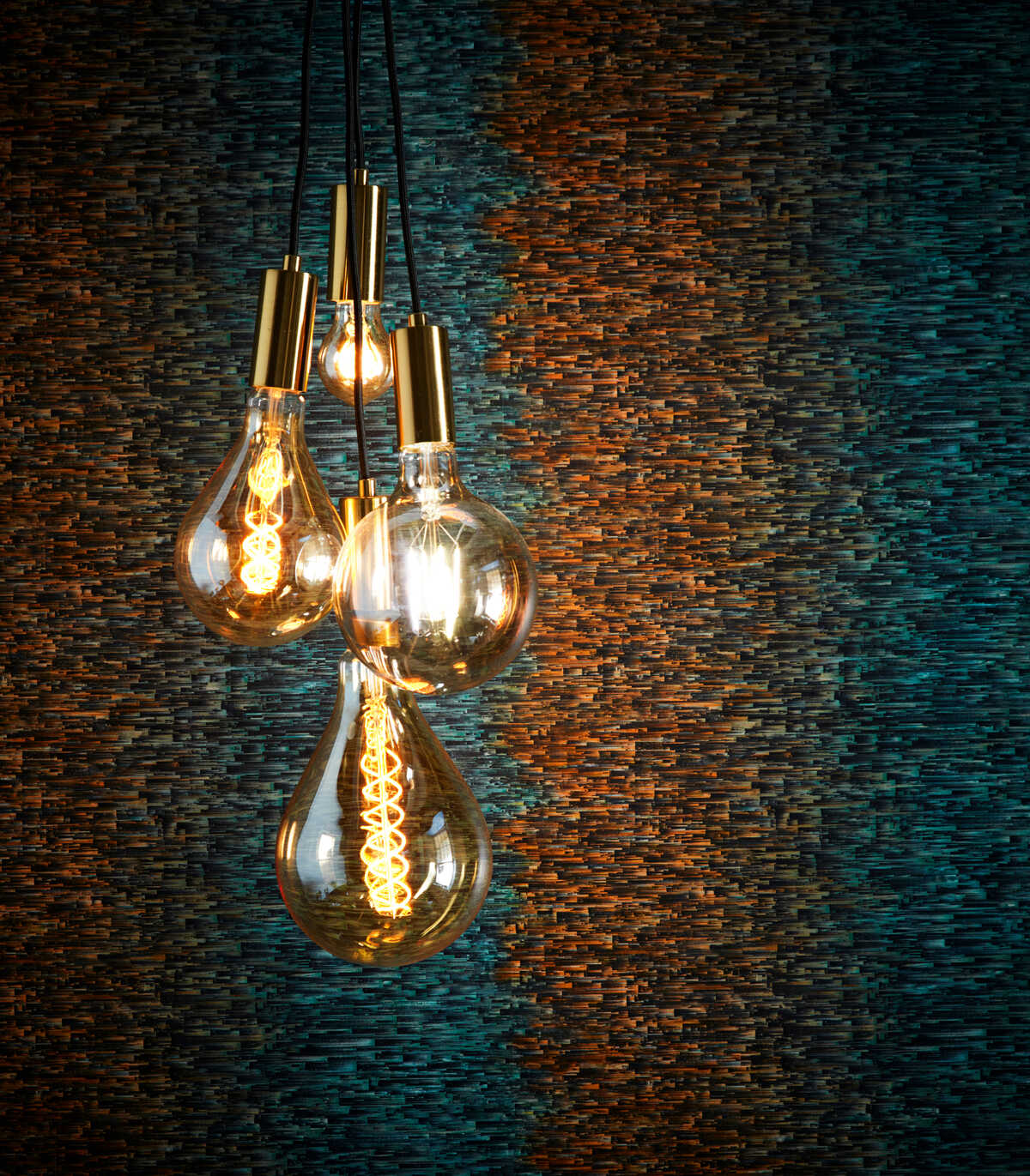 Ombre - Teal/Spice Wp - CLARKE AND CLARKE Wallpaper