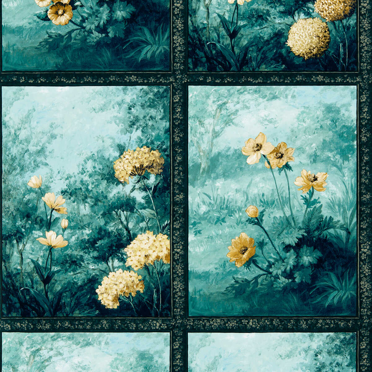 Artus - Denim Ochre Wp - CLARKE AND CLARKE Papel pintado
