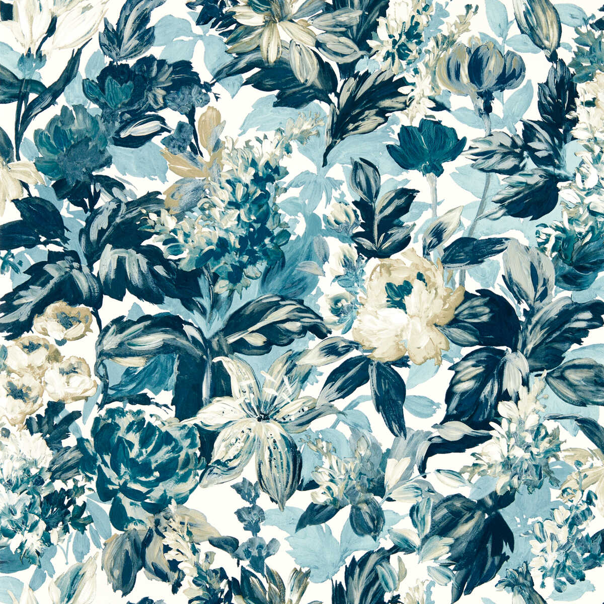 Lilum - Denim Ivory Wp - CLARKE AND CLARKE Wallpaper