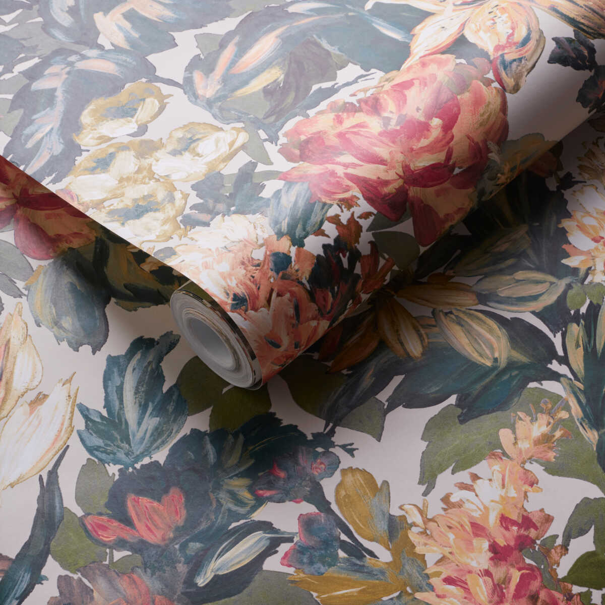 Lilum - Olive Raspberry Wp - CLARKE AND CLARKE Wallpaper