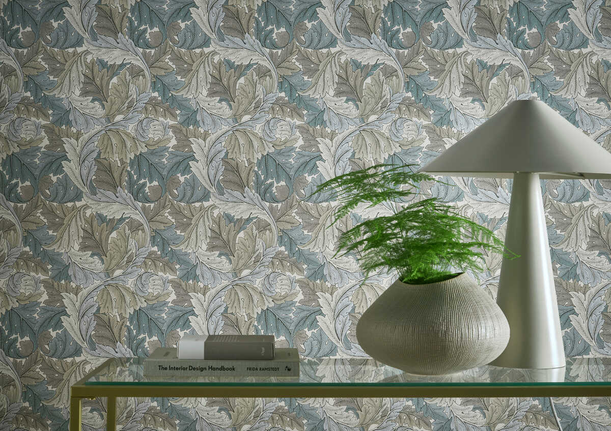 Acanthus Wp - Dove - CLARKE AND CLARKE Papel pintado