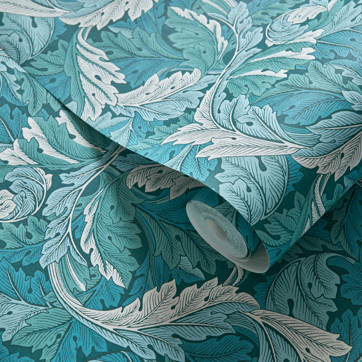 Acanthus Wp - Teal - CLARKE AND CLARKE Papel pintado