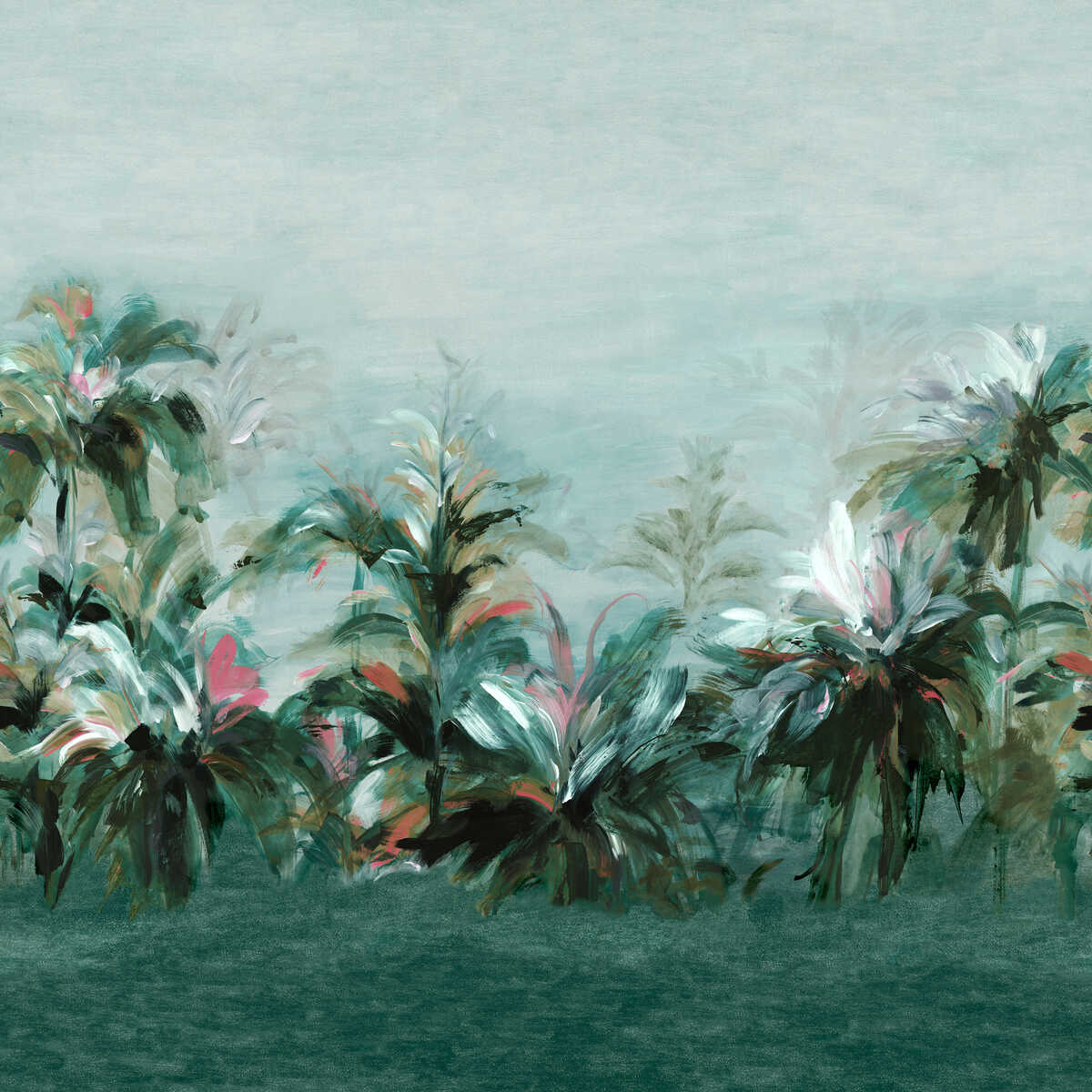 Alberi - Teal/Fuch Banner - CLARKE AND CLARKE Wallpaper