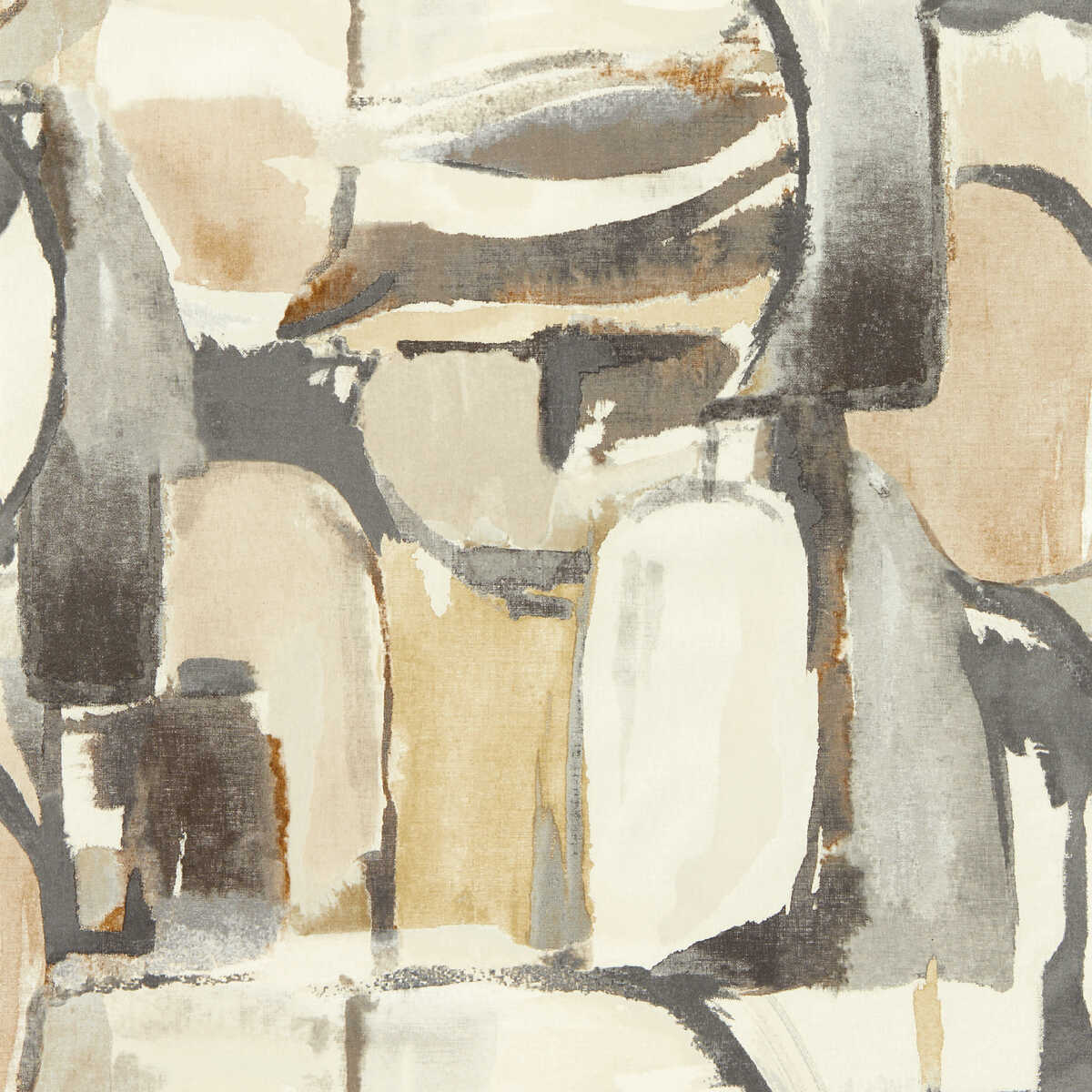 Figura - Linen/Charcoal Wp - CLARKE AND CLARKE Wallpaper