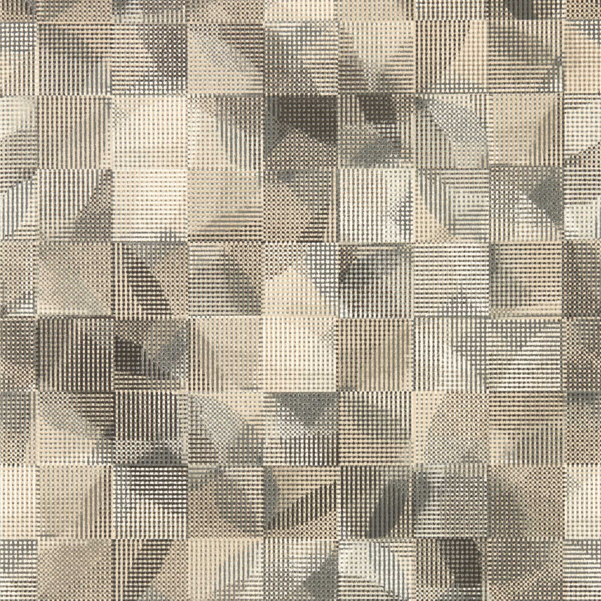 Impatto - Charcoal/Linen Wp - CLARKE AND CLARKE Wallpaper