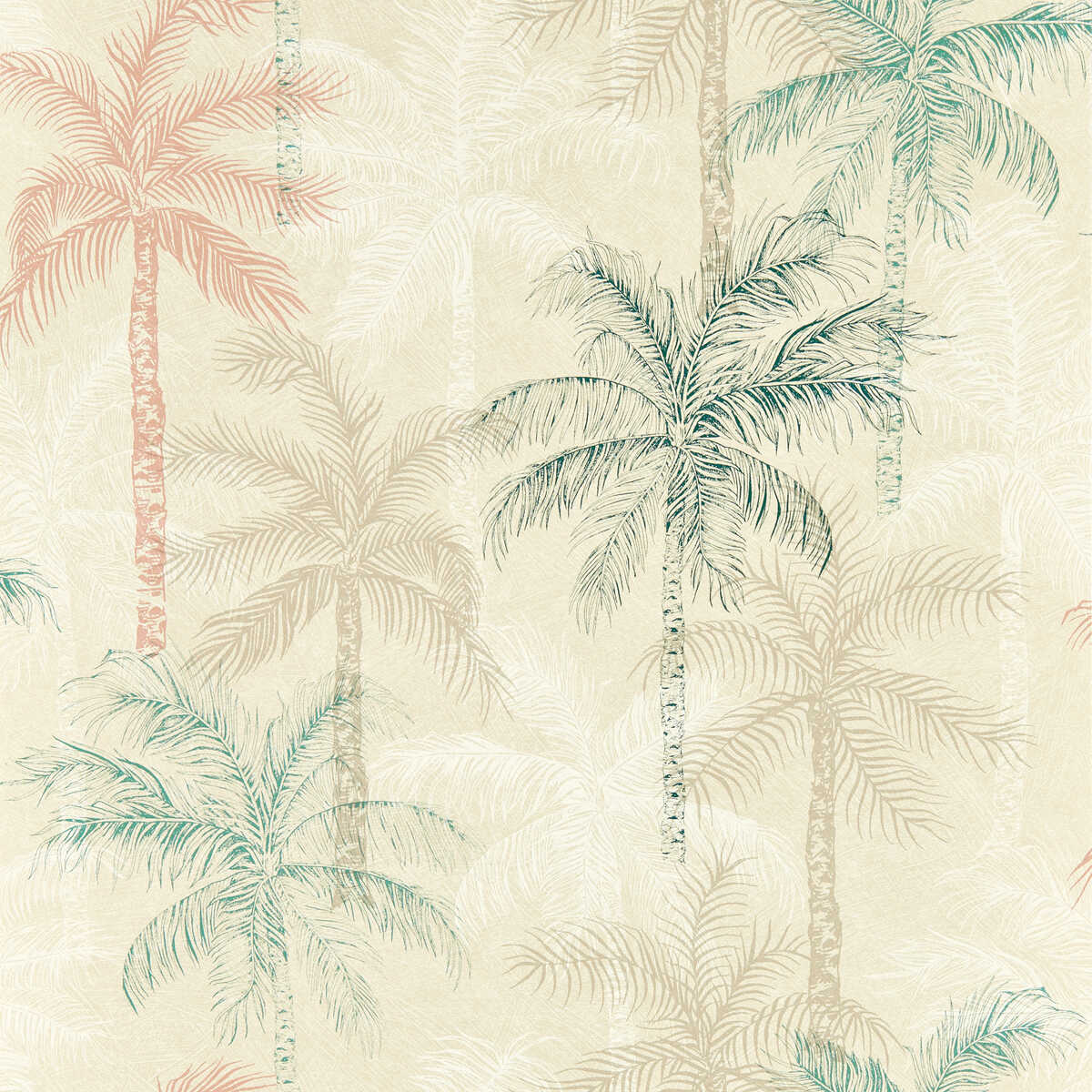 Palmyra - Mineral/Blush Wp - CLARKE AND CLARKE Wallpaper