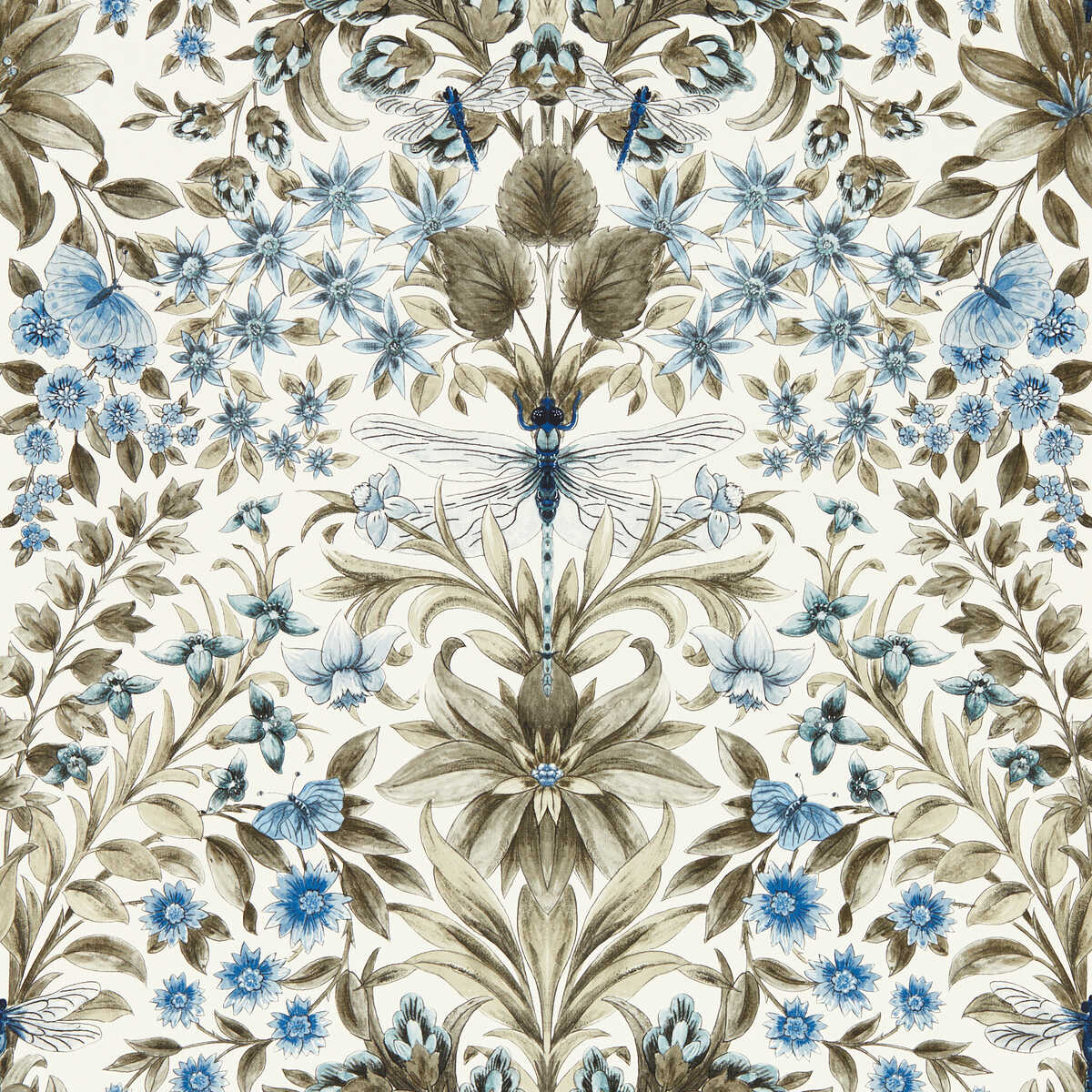 Mirabell - Denim Wp - CLARKE AND CLARKE Wallpaper