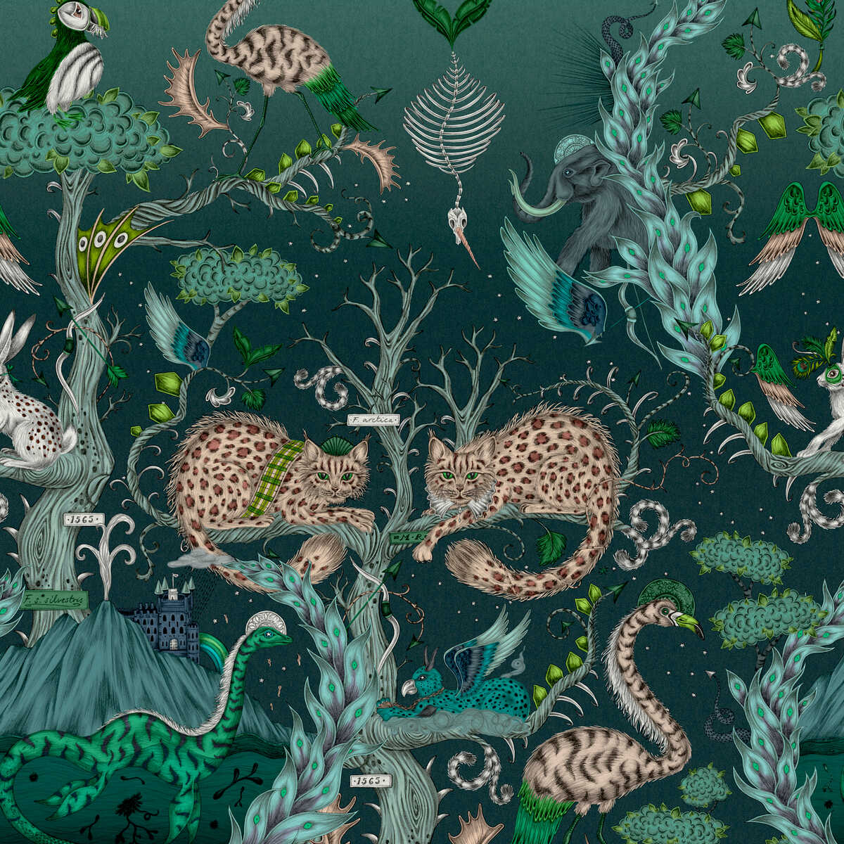 Highland - Wonder/Lagoon Wp - CLARKE AND CLARKE Wallpaper