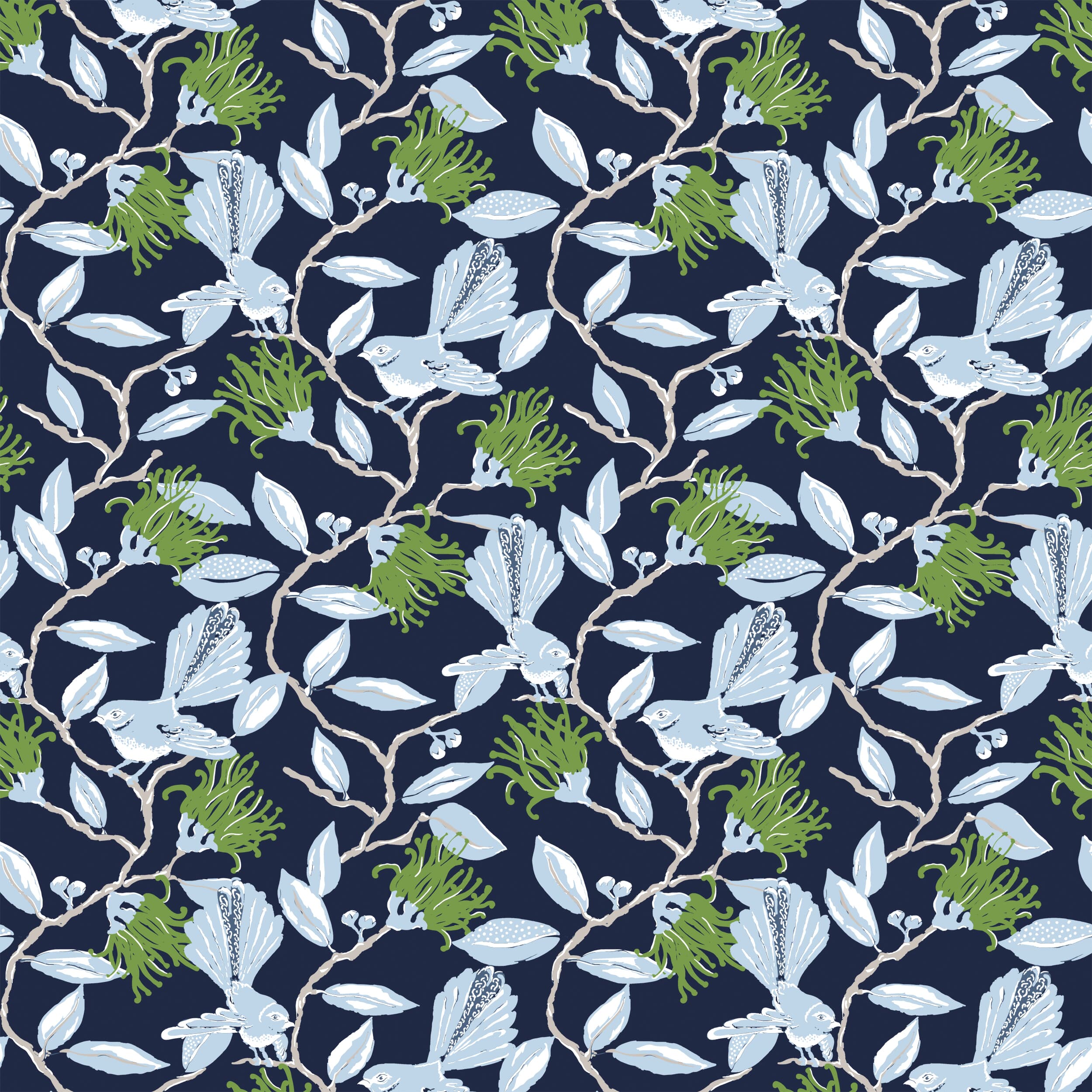 W05vl-1 Onlooker Navy Wallpaper by Stout Fabric
