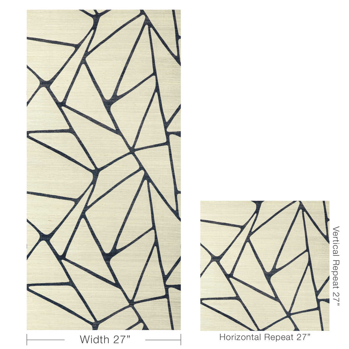 To The Point - Indigo - KRAVET COUTURE Wallpaper