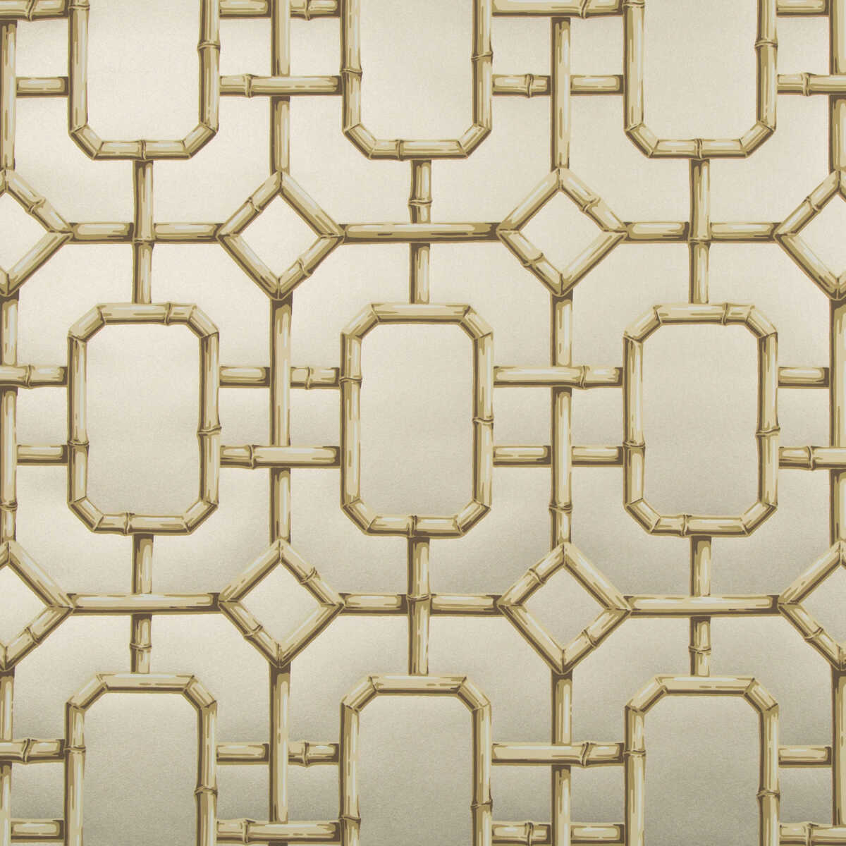Bambu Fret - Pewter - KRAVET COUTURE Wallpaper