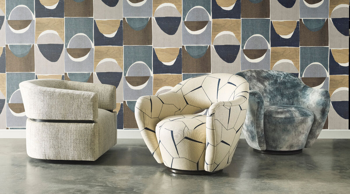 Niko Mod - Blue Stone - Kravet Couture Wallpaper